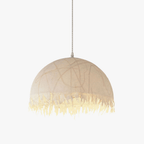 Serelle Fringed Mulberry Silk Pendant Light