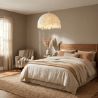 Serelle Fringed Mulberry Silk Pendant Light