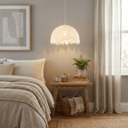 Serelle Fringed Mulberry Silk Pendant Light