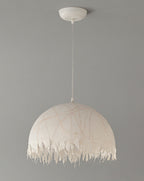 Serelle Fringed Mulberry Silk Pendant Light