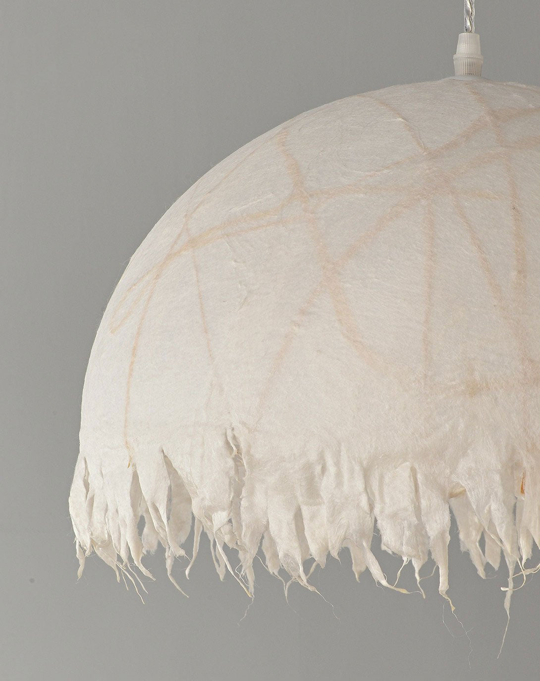 Serelle Fringed Mulberry Silk Pendant Light