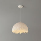 Serelle Fringed Mulberry Silk Pendant Light