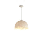 Serelle Fringed Mulberry Silk Pendant Light