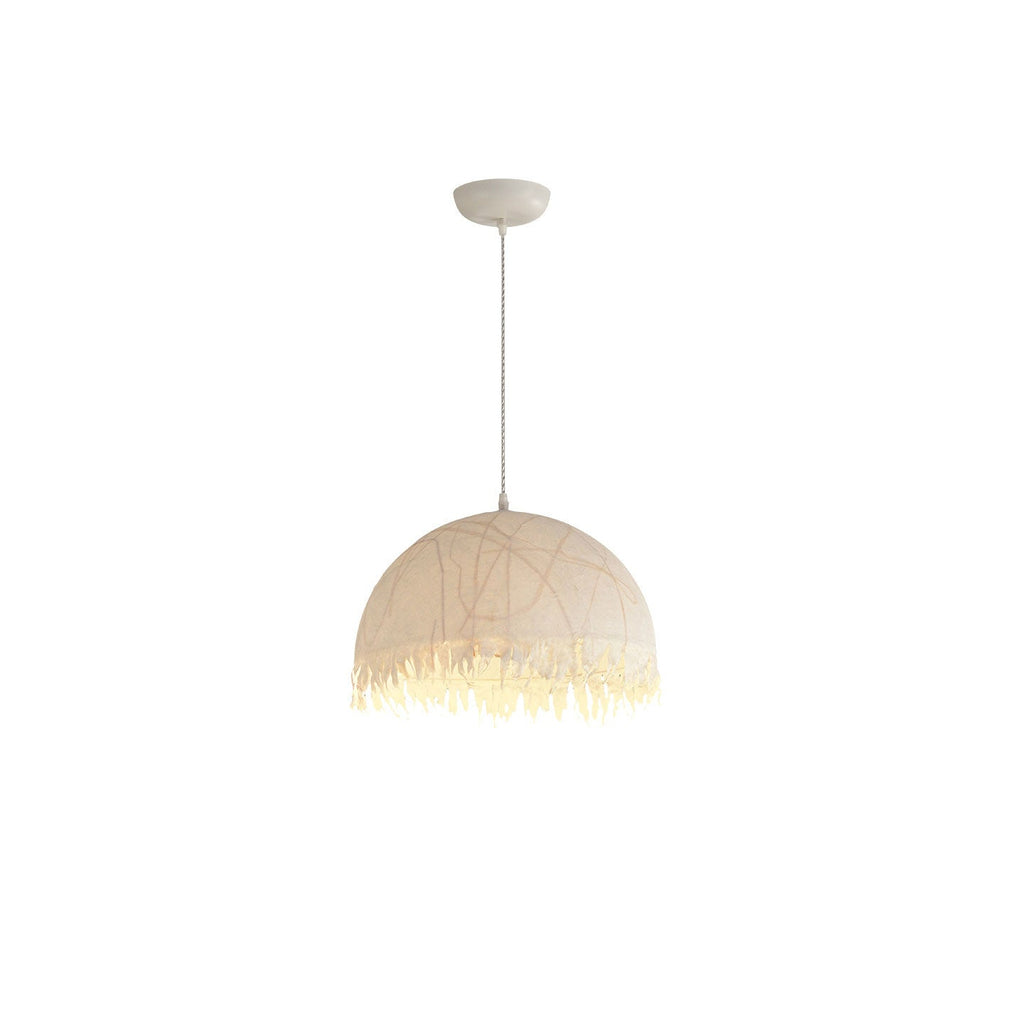 Serelle Fringed Mulberry Silk Pendant Light
