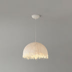 Serelle Fringed Mulberry Silk Pendant Light