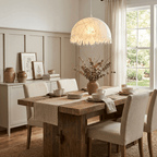 Serelle Fringed Mulberry Silk Pendant Light