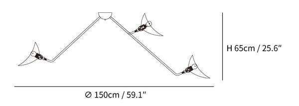 Multi-Arm Spider Ceiling Lamp B