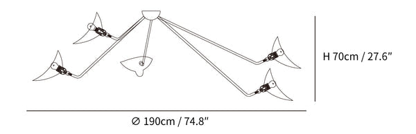 Multi-Arm Spider Ceiling Lamp B