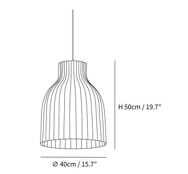 Serica Trio Silk Collection Pendant Lamp
