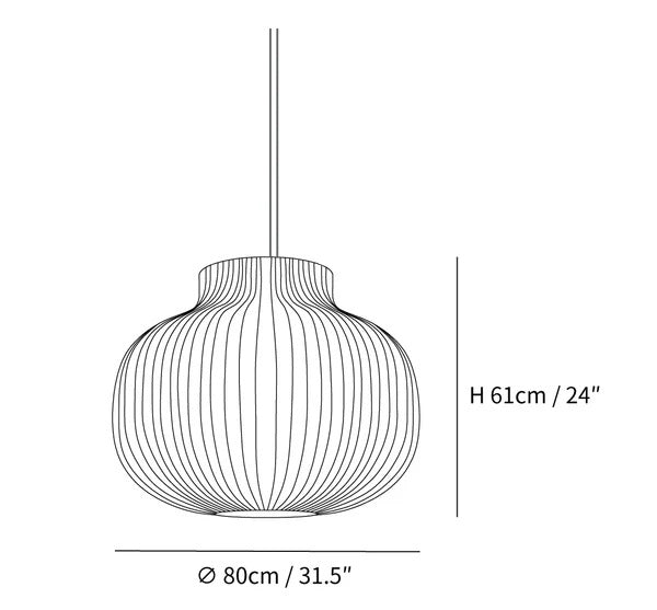Serica Trio Silk Collection Pendant Lamp