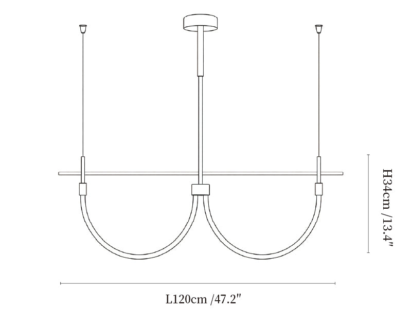 Serpentine Halo Chandelier