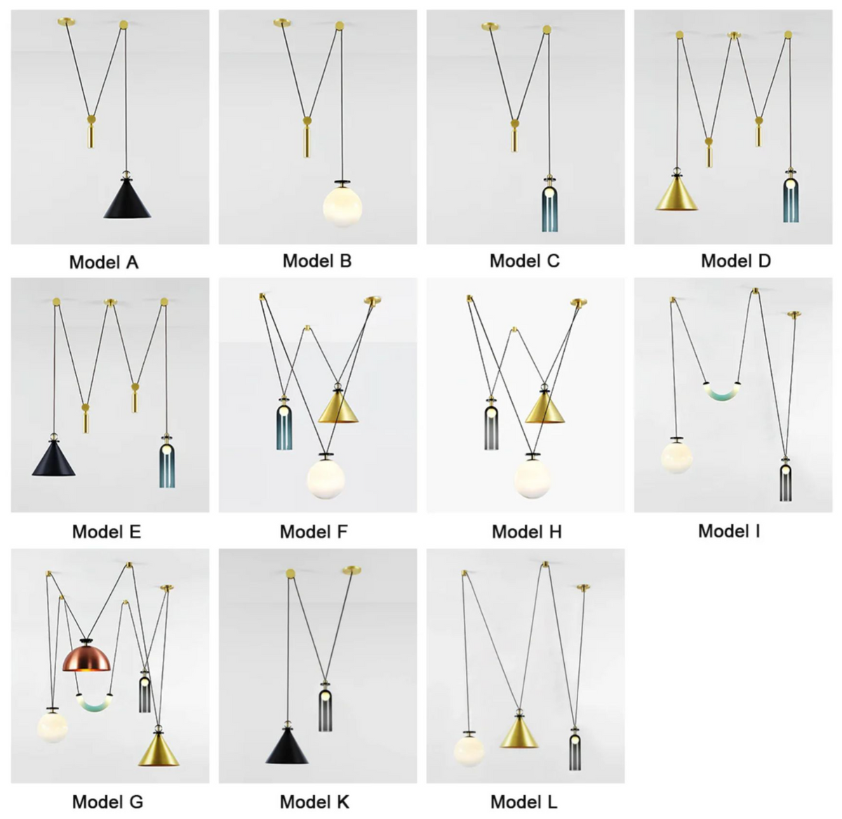 Geometric Shape Art Modern Chandelier