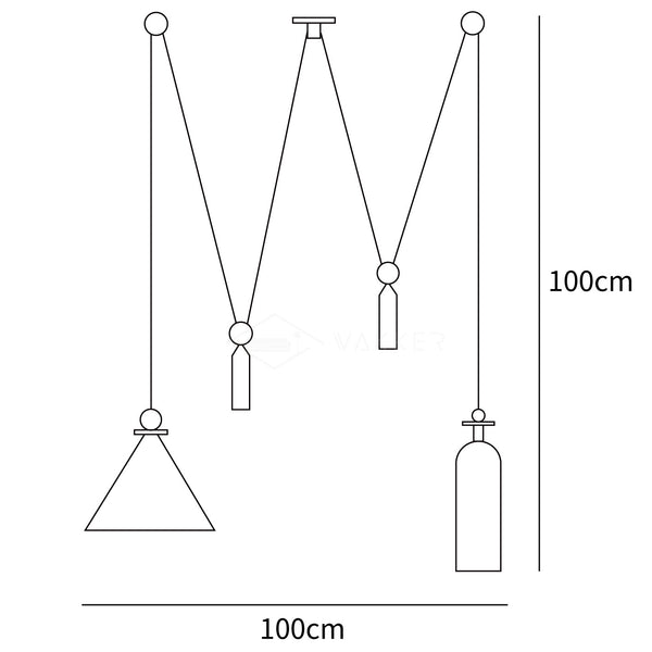 Geometric Shape Art Modern Chandelier
