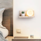 Shelf Travertine Sconce