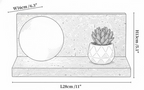 Shelf Travertine Sconce