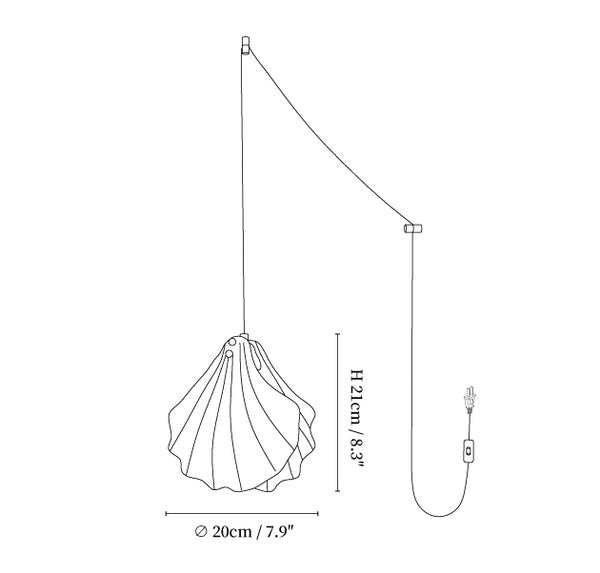 Shell Mini Pendant Swag Light