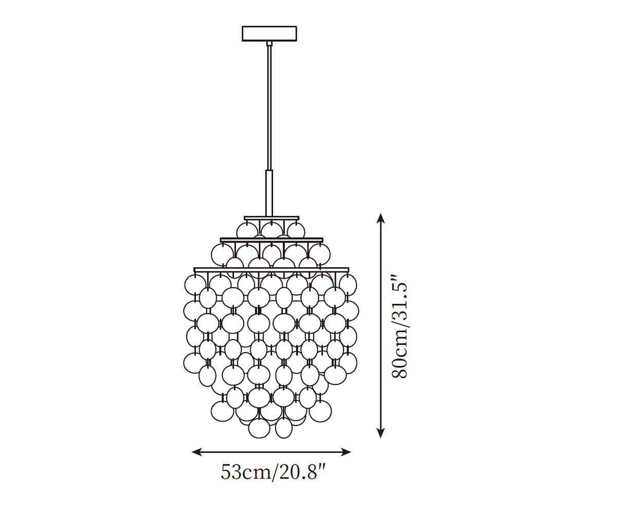 Round Shell Chandelier