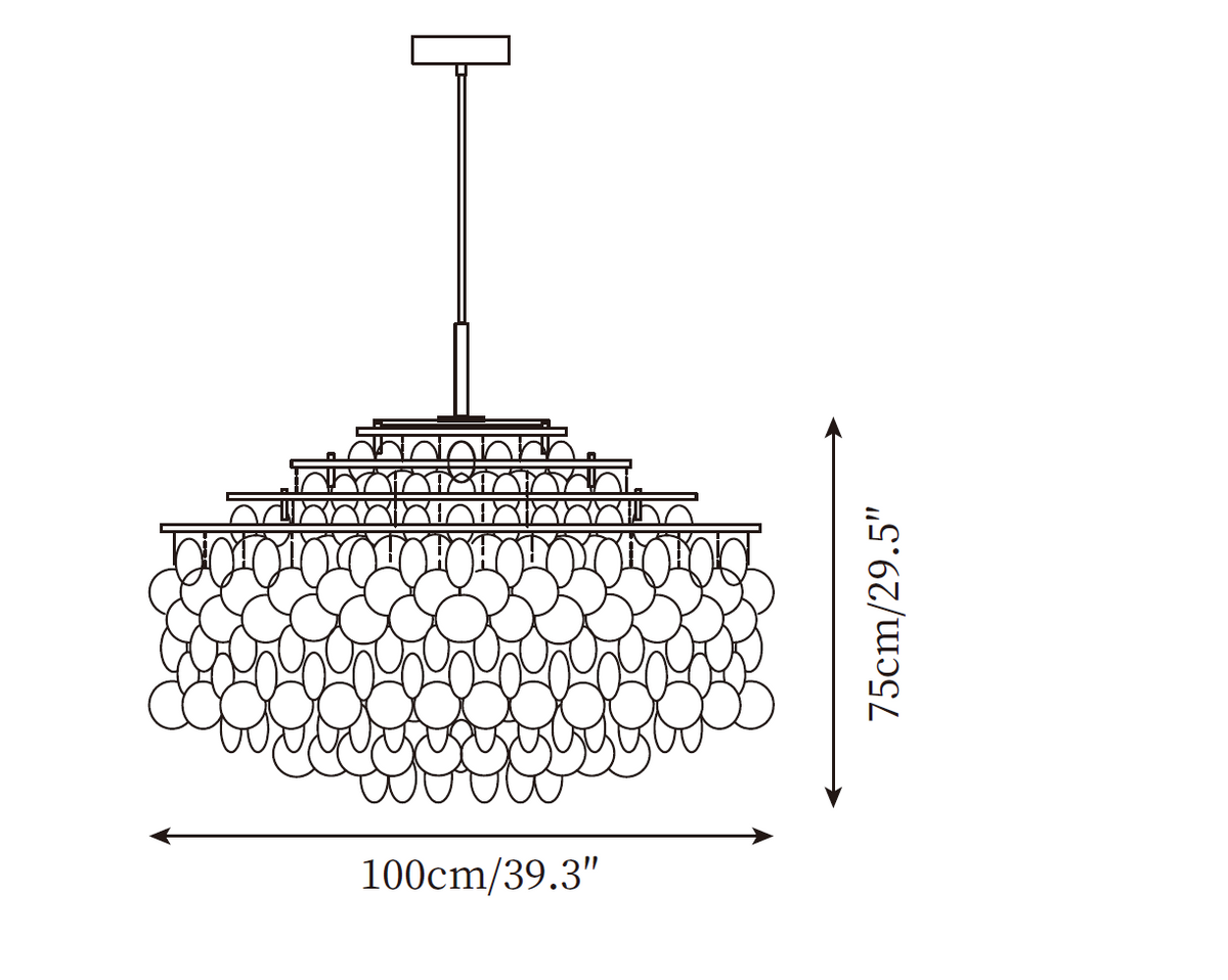 Round Shell Chandelier
