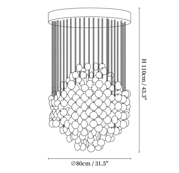 Shell Waterfall Chandelier