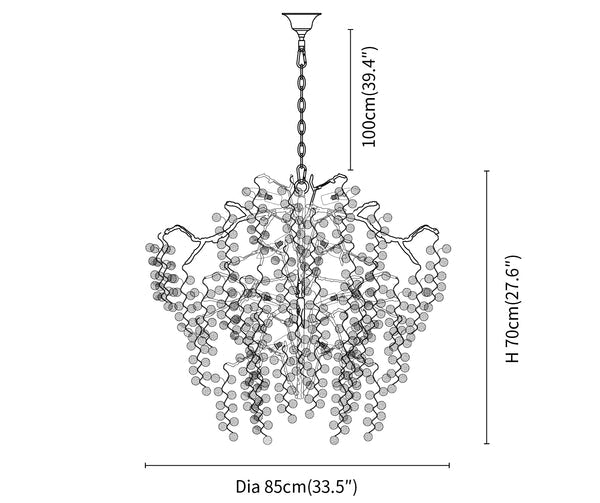 Shiro Noda Crystal Chandelier