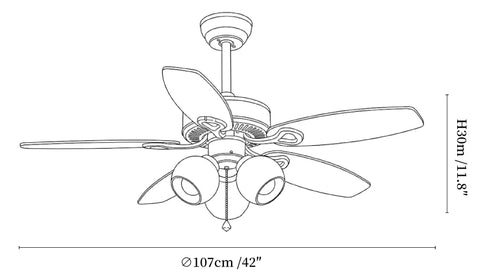 Sienna Breeze Ceiling Fan Light