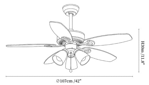 Sienna Breeze Ceiling Fan Light