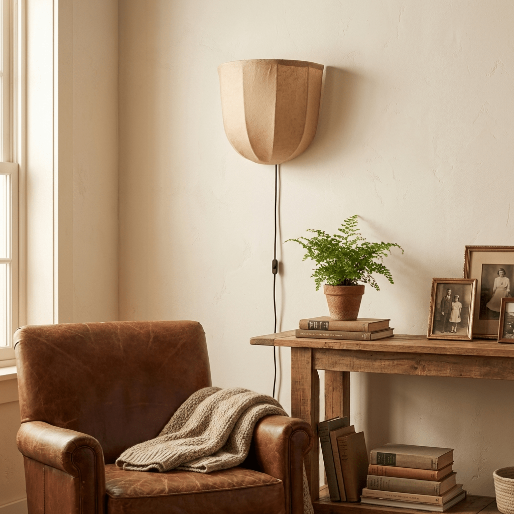 Sienna Linen Plug - in Wall Sconce