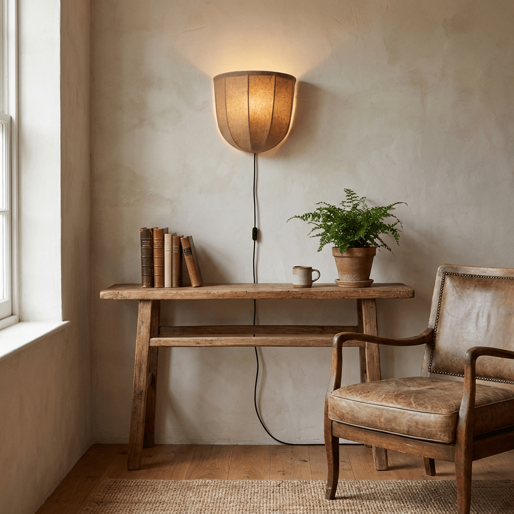 Sienna Linen Plug - in Wall Sconce