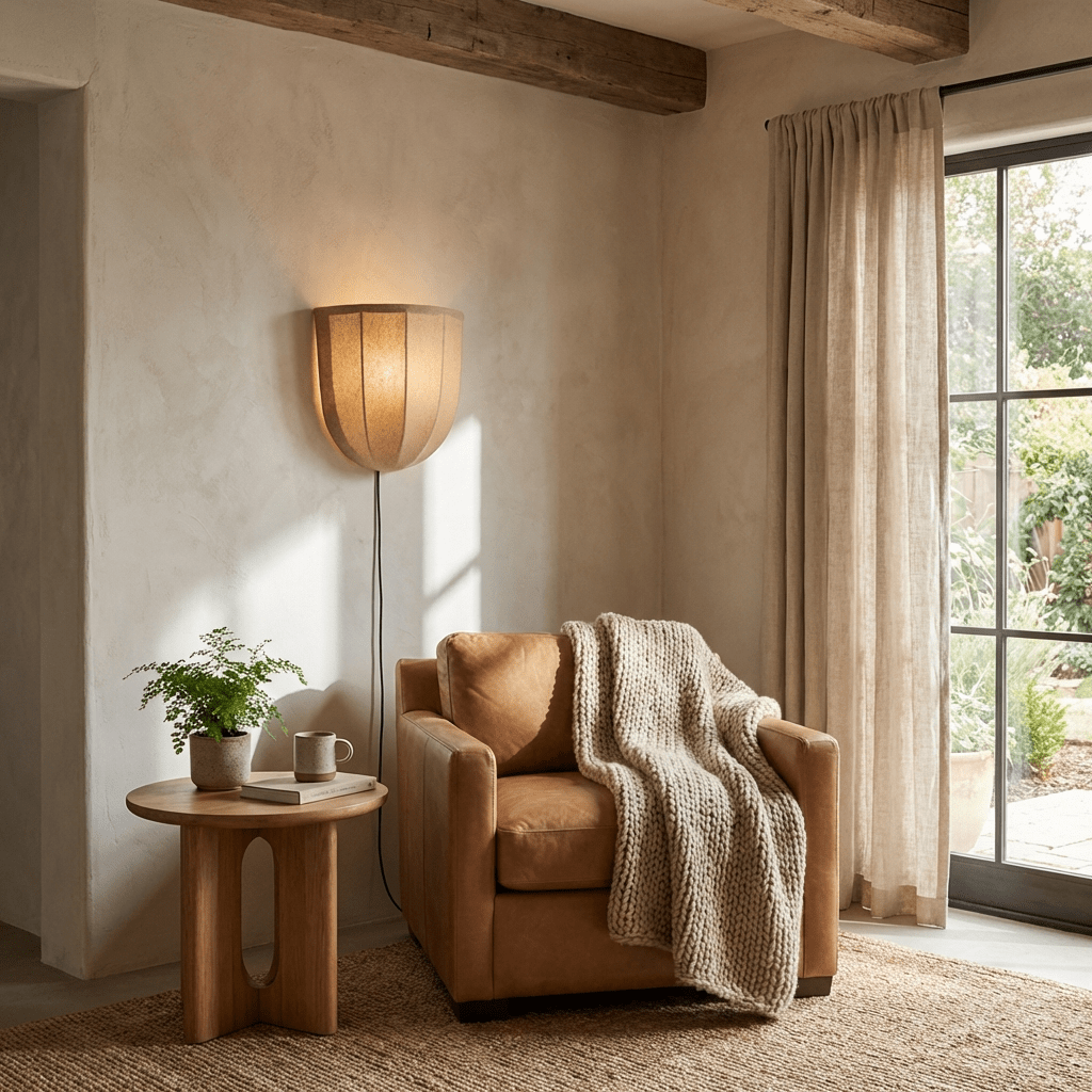 Sienna Linen Plug - in Wall Sconce