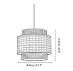 Sienna Rattan Fabric Pendant Lamp