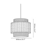 Sienna Rattan Fabric Pendant Lamp