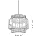 Sienna Rattan Fabric Pendant Lamp