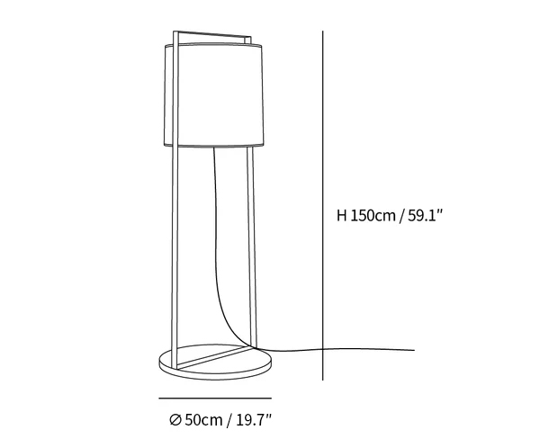 Silhouette Textile Floor Lamp