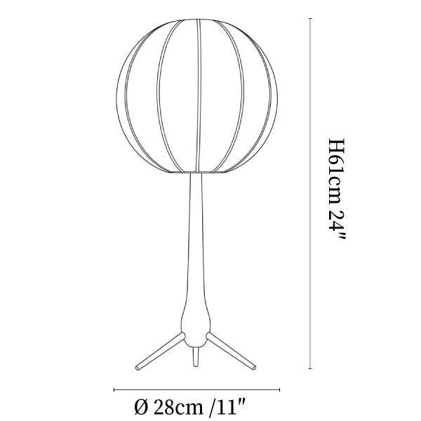 Silk Lantern Table Lamp