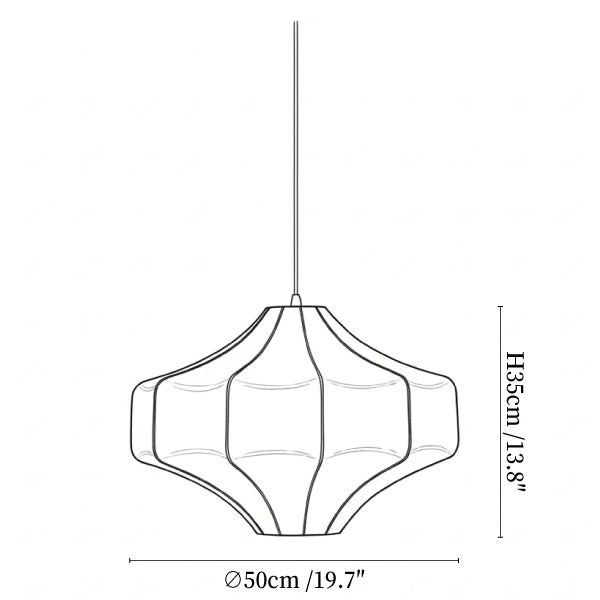 Silken Aura Silk Pendant Lamp