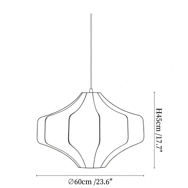 Silken Aura Silk Pendant Lamp