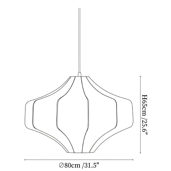 Silken Aura Silk Pendant Lamp