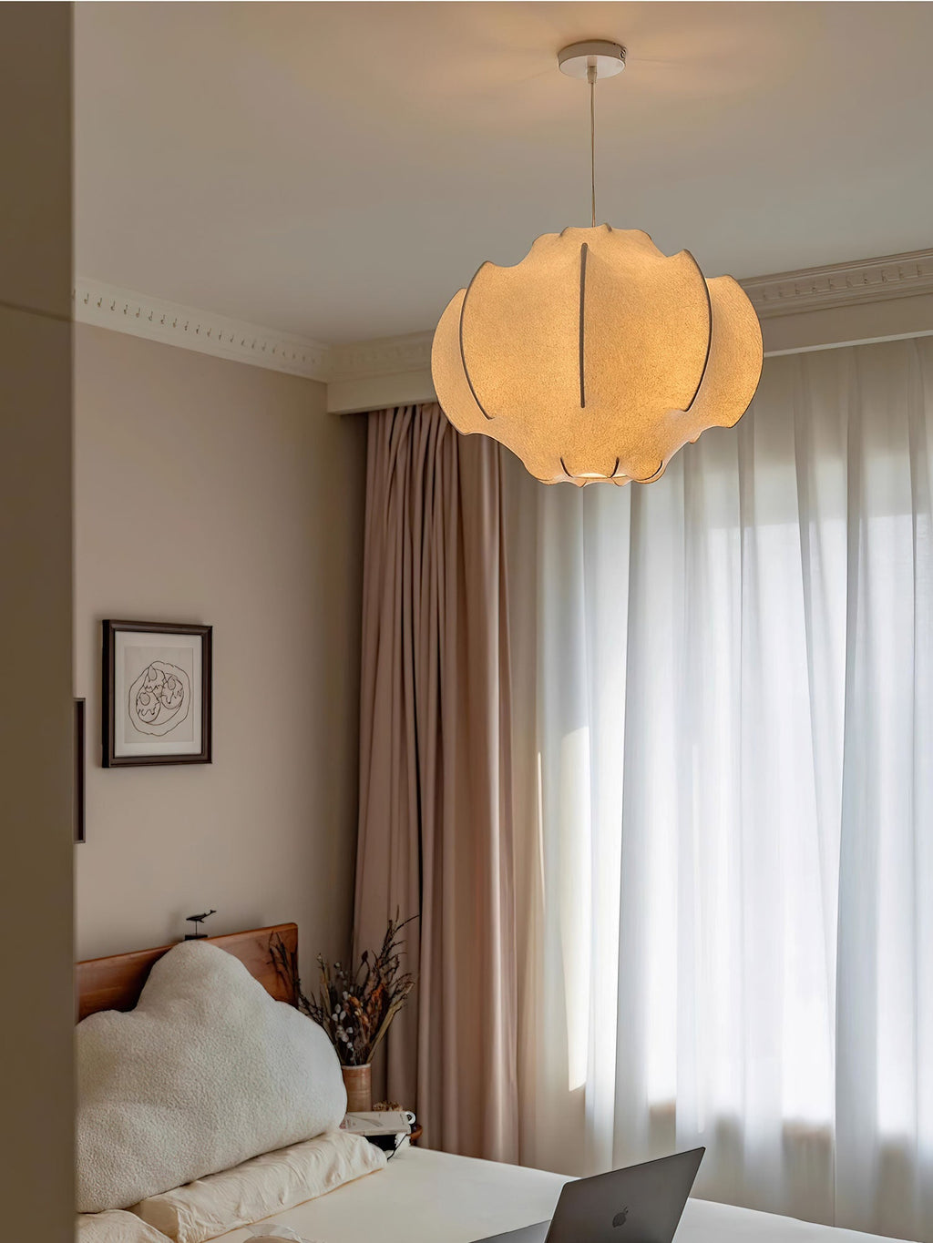 Silken Lotus Silk Pendant Lamp