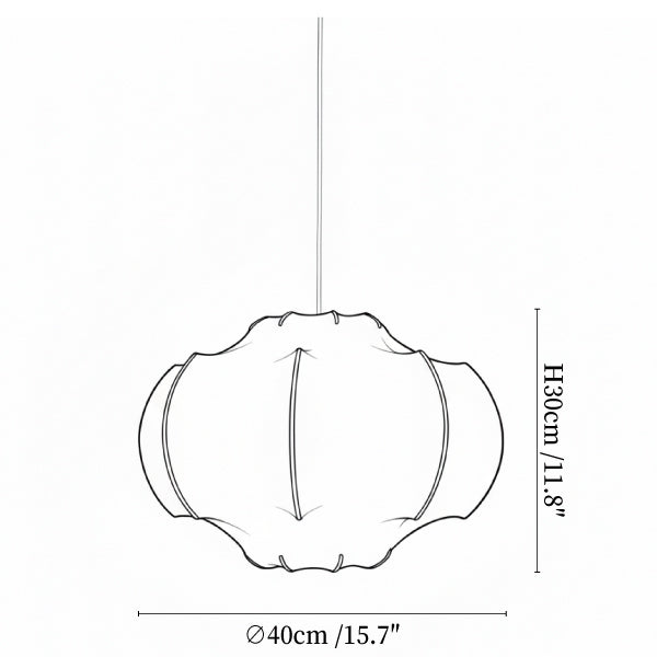 Silken Lotus Silk Pendant Lamp