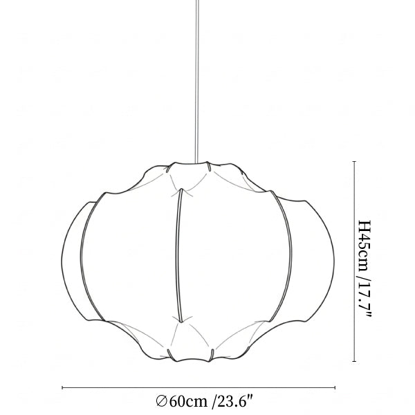 Silken Lotus Silk Pendant Lamp