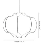 Silken Lotus Silk Pendant Lamp