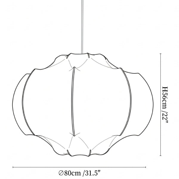 Silken Lotus Silk Pendant Lamp