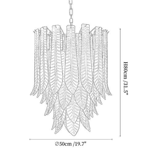 Silvae Veil Glass Chandelier