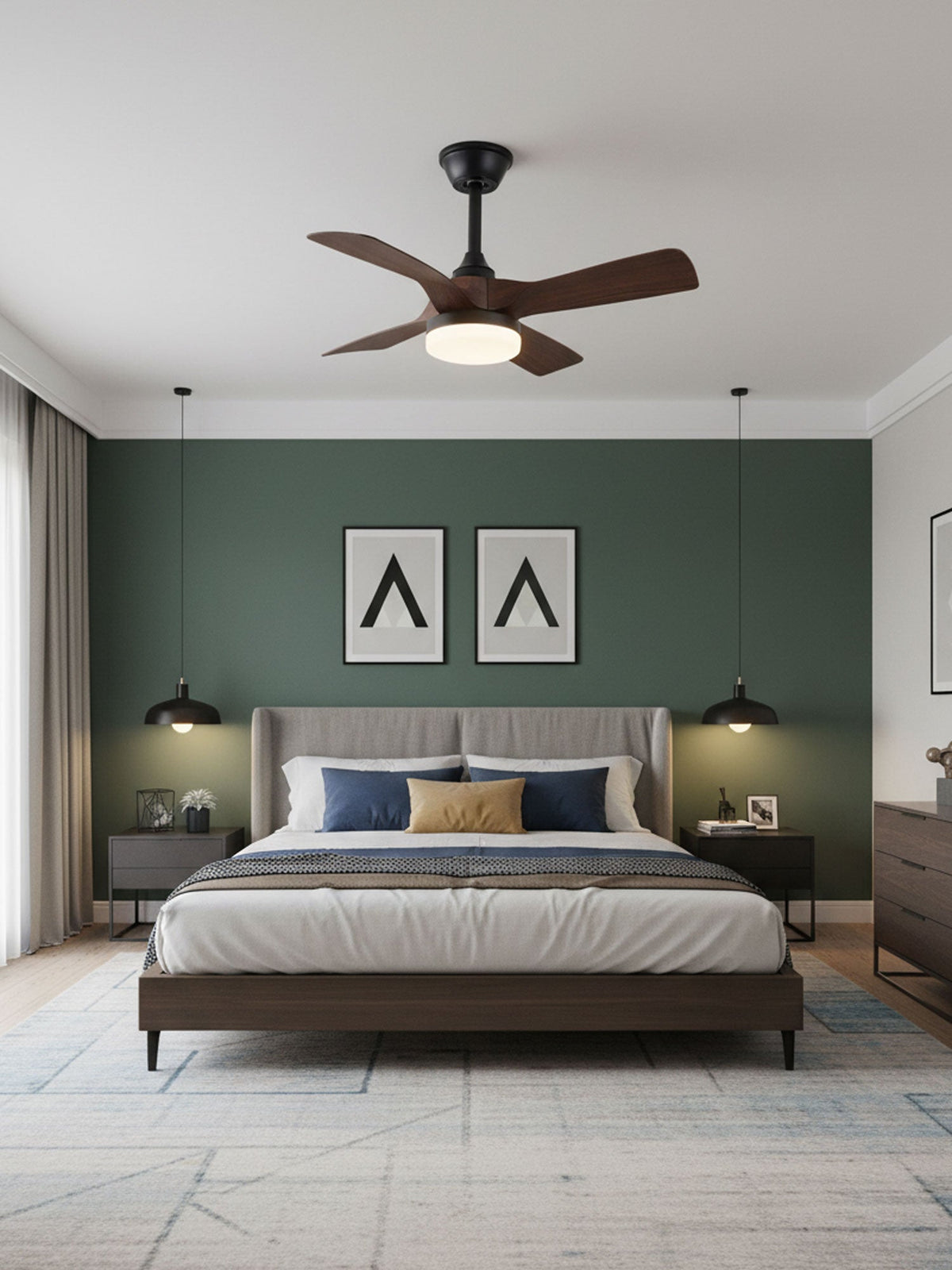 Silven Curve Ceiling Fan Light