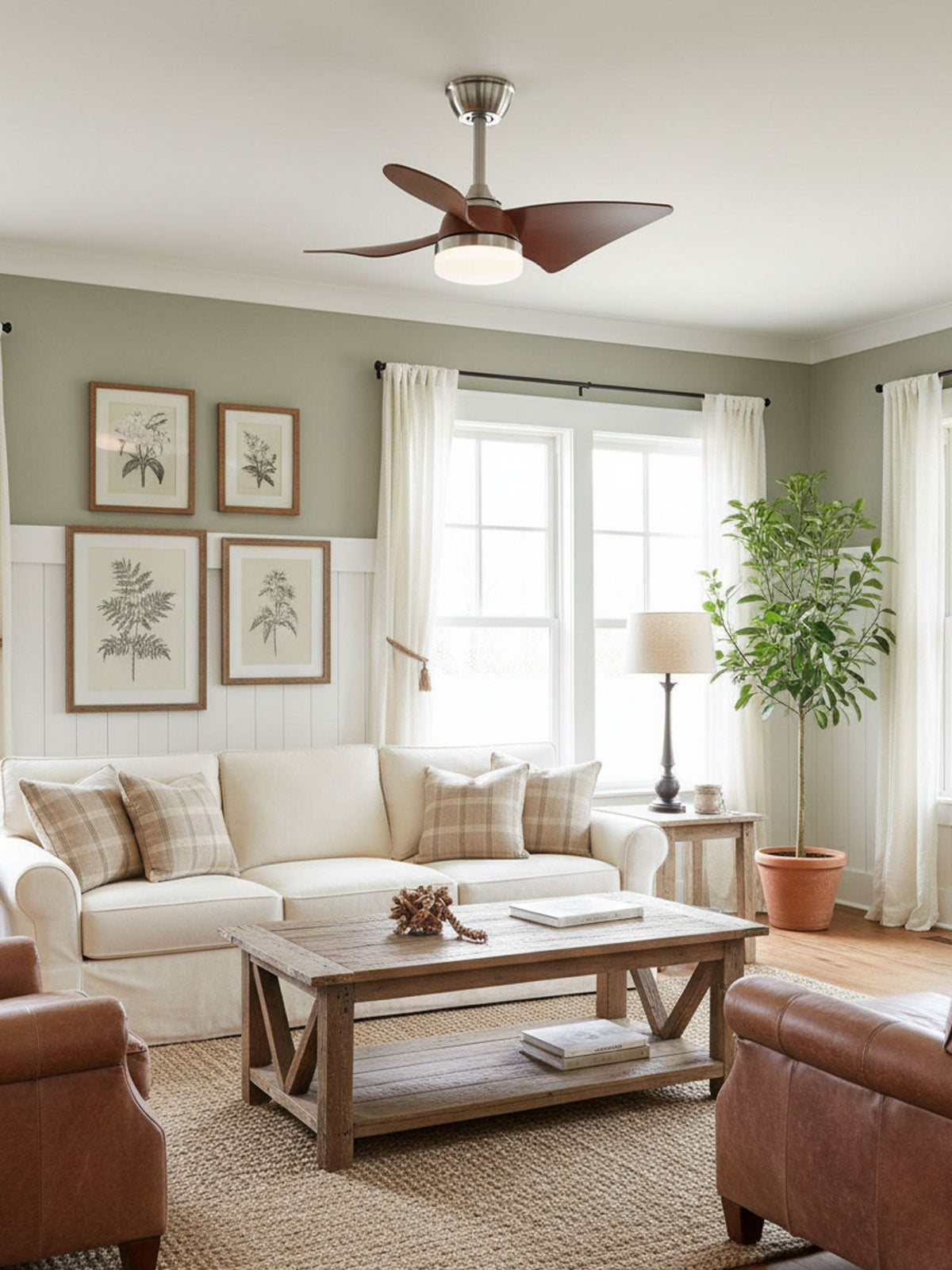 Silven Curve Ceiling Fan Light