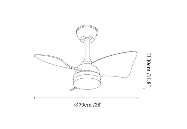 Silver Curve Ceiling Fan Light
