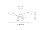 Silver Curve Ceiling Fan Light