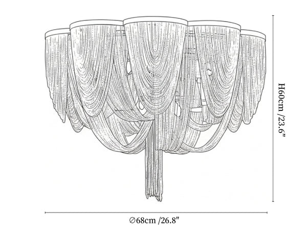 Chain Tassel Ceiling Light