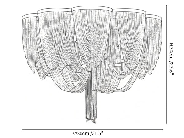 Chain Tassel Ceiling Light
