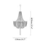 Silver Chain Tassel Chandelier